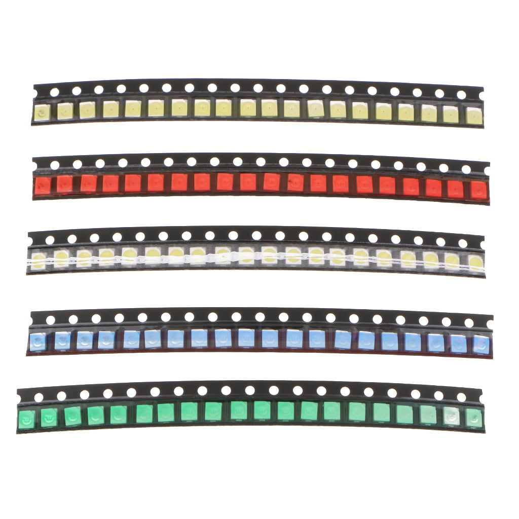 5colors 500pcs 0805（2012） SMD SMT LED Diode White Red Yellow Green Blue Mix Kits